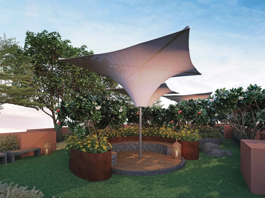 Artist's impression of the aroma garden